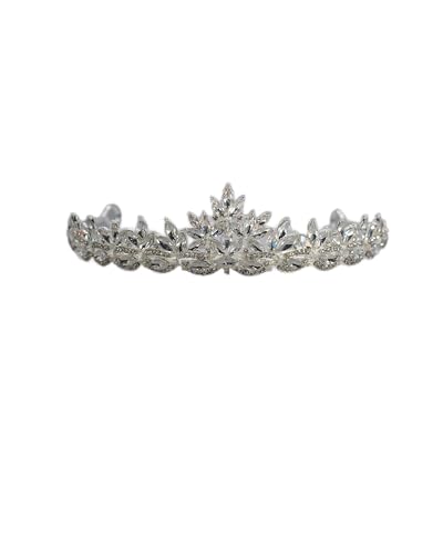 Bridal Tiara Silver Tone – Elegant Crystal Wedding Crown for Updos and Loose Hairstyles - Gift Box Option (gift box included) von Kanasi