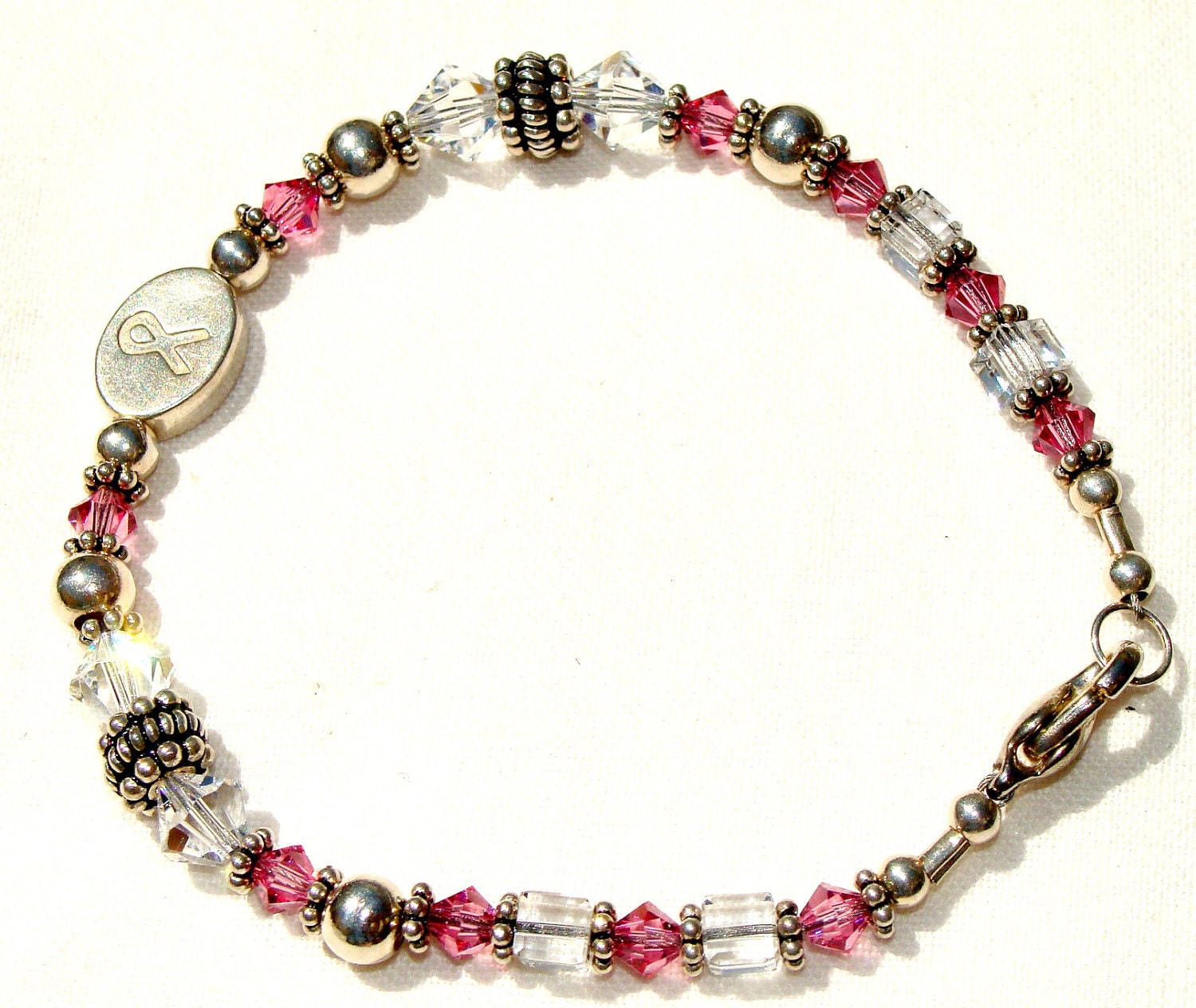 Swarovski Kristall & Sterling Silber Brust-Krebs-Armband von KandEBeads