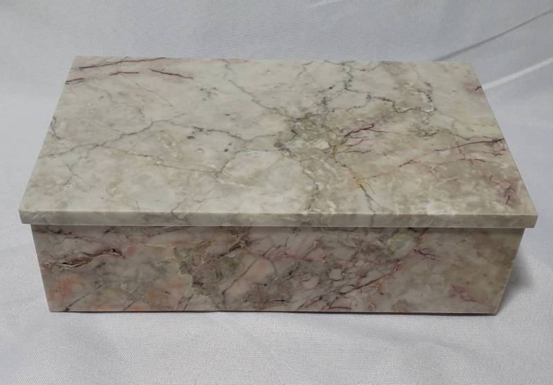 Handgemachte Dynasty Cream Marmor Box 10 "× 15" Höhe 3" Oder Nachricht Für Benutzerdefinierte Größe | Personalisierung Verfügbar Kostenloser Versand von KandMStoneandGlass