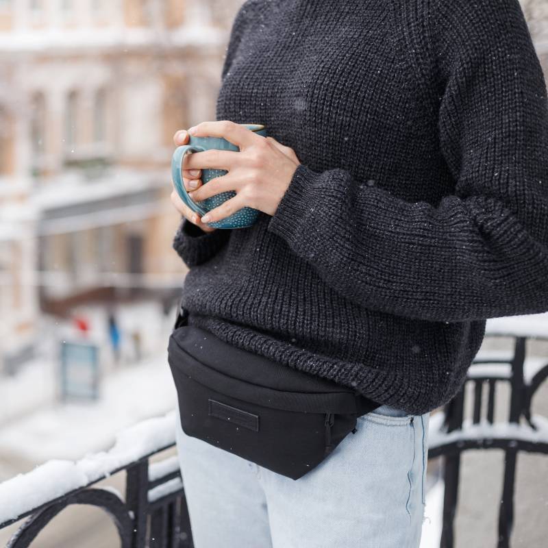 Schwarzes Fanny Pack von Kandelabr