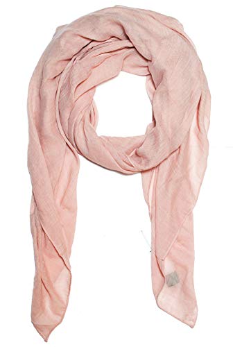 Kandharis leichter Sommerschal weiche Schal Halstuch Tuch für Damen XXL Einfarbig Pastelltöne Baumwolle Viskose WS-72 14- helles Rosa von Kandharis