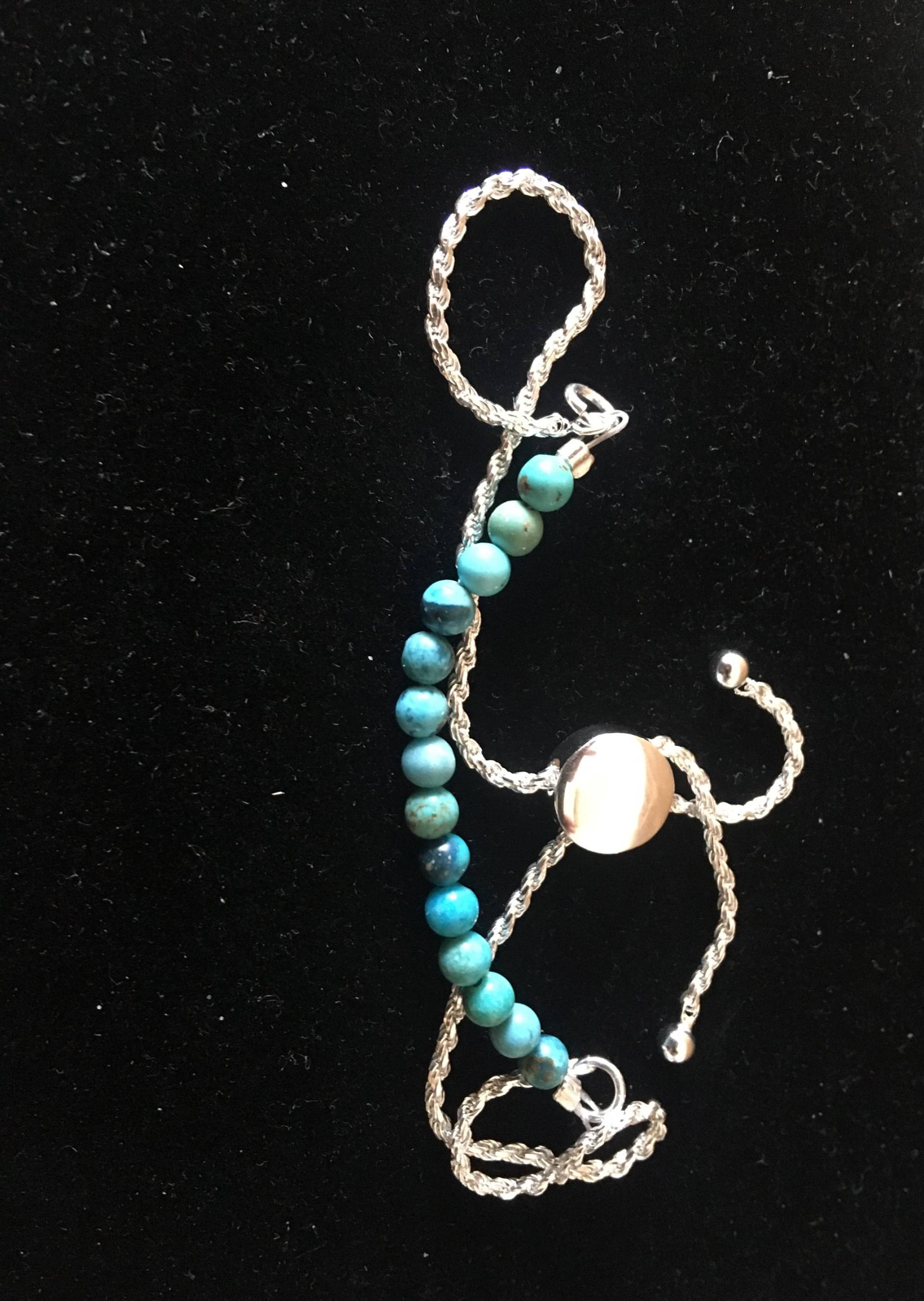 Türkis Auf Sterling Silber Schiebe Armband-Für Sie-Mutter-Tochter-Geburtsstein-Dezember-Geburtstag Türkis Auf Sterling Silber Schiebe Armband-Für Sie-Mutter-Tochter-Geburtsstein-Dezember-Geburtstag von KandideDesigns
