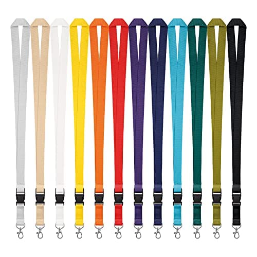 Kandinsky 25 Stück Oeko-Tex 25mm Schlüsselbänder Lanyards, Gelb, 90cm mit Steckschnalle, geeignet für Messen, Events und Veranstaltungen in Kombination ideal für Ausweishüllen Skipass und Impfausweis von Kandinsky