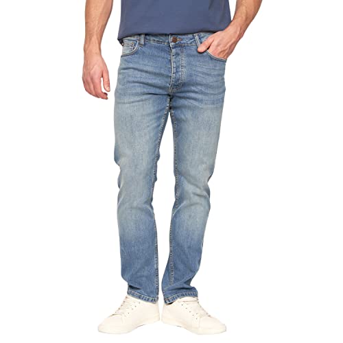 KANDOR Herren Jeans – Regular Fit Stretchjeans für Männer, Straight Denim Hose, Stretch Herrenhosen, Klassische Männerjeans aus 98% Baumwolle (Light Wash-W34/L32) von Kandor