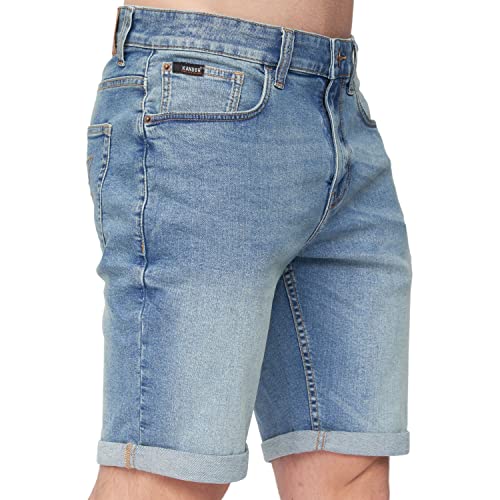 Kandor Kurze Hosen Herren – Jeans Shorts für Männer, Stretch, Sommer Bermuda Kurze Hose, Denim Herren-Shorts mit 5 Taschen(36W,Stone Wash - Timmy) von Kandor