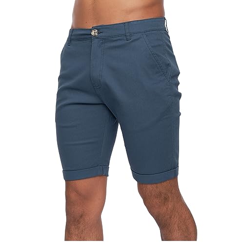 Kandor Kurze Hosen Herren – Sommer Chino Shorts für männer, Stretch Bermuda Kurze Hose, 98% Baumwolle Herrenshorts mit Taschen (Midnight Navy, W-36) von Kandor