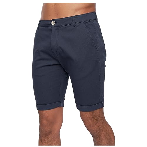 Kandor Kurze Hosen Herren – Sommer Chino Shorts für männer, Stretch Bermuda Kurze Hose, 98% Baumwolle Herrenshorts mit Taschen (Navy Blazer, W-38) von Kandor