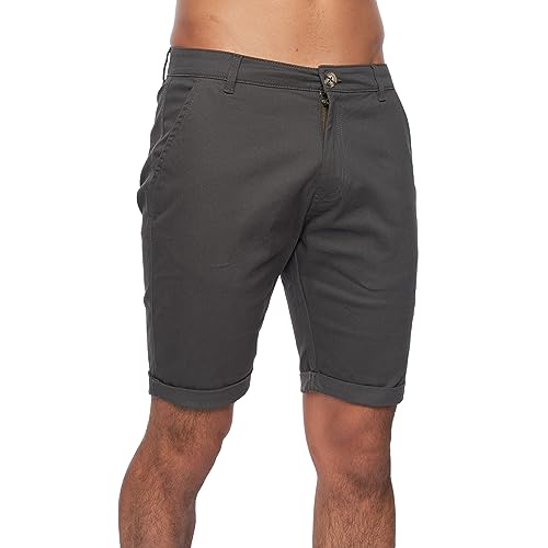 Kandor Kurze Hosen Herren – Sommer Chino Shorts für männer, Stretch Bermuda Kurze Hose, 98% Baumwolle Herrenshorts mit Taschen (Raven, W-34) von Kandor