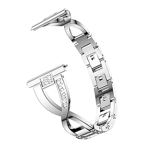 KangPlus Jennyfly Armband für Fitbit Blaze aus Metall für Damen, modisch, verstellbar, 14 - 19,8 cm, schmales Metallarmband, Edelstahl, kompatibel mit Fitbit Blaze – Silber KangPlus Jennyfly Armband für Fitbit Blaze aus Metall für Damen, modisch, verstellbar, 14 - 19,8 cm, schmales Metallarmband, Edelstahl, kompatibel mit Fitbit Blaze – Silber von KangPlus
