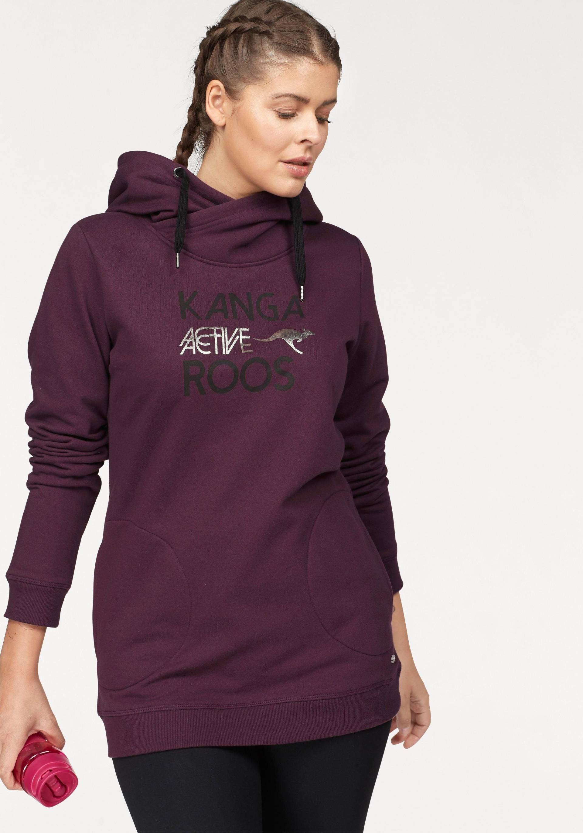 Große Größen: Sweatshirt, aubergine, Gr.44/46-56/58 von KangaROOS LM