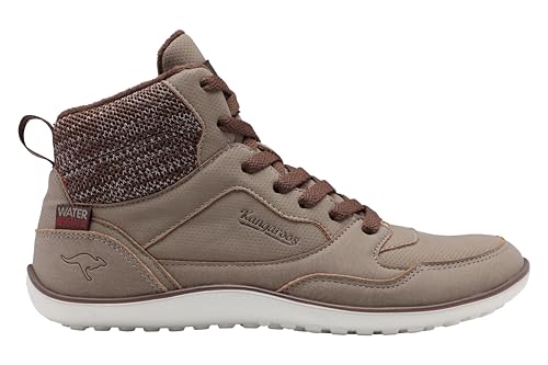 KangaROOS Damen K-BF Sleet Mid Sneaker, Stone Brown/Coffee, 37 EU von KangaROOS