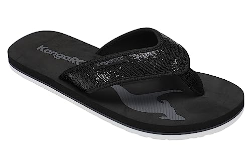 KangaROOS Damen K-BW Maya Sandale, Jet Black/dk Silver, 38 EU von KangaROOS