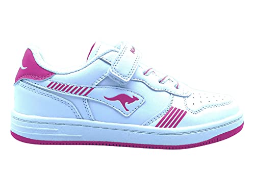 KangaROOS Damen K-CP Boom EV Sneaker, White/Daisy pink, 35 EU von KangaROOS