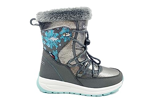 KangaROOS Damen K-Cg Monja Ev Schneestiefel, Steel Grey/Mint, 37 EU von KangaROOS