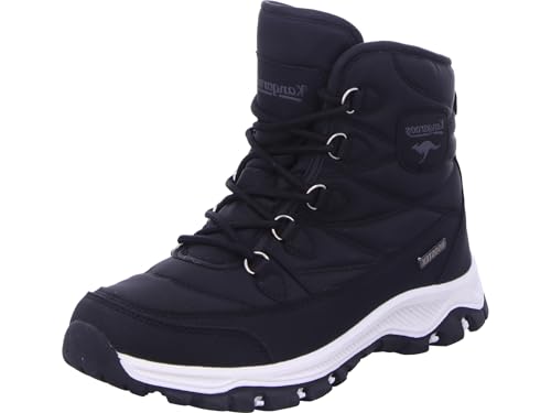 KangaROOS Damen K-FW Bonnie Schneestiefel, Jet Black/White, 37 EU von KangaROOS