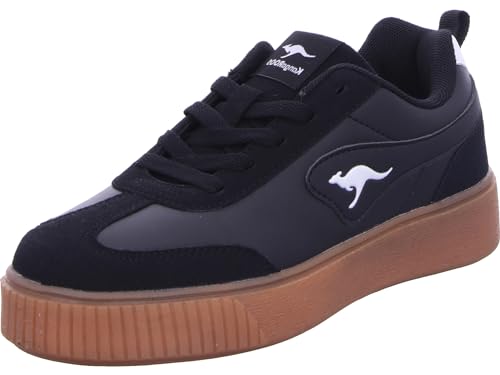 KangaROOS Damen K-Plat Megan Sneaker, Jet Black/White, 36 EU von KangaROOS