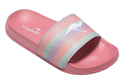 KangaROOS Damen K Shine Slides, Daisy pink/Rainbow, 38 EU von KangaROOS