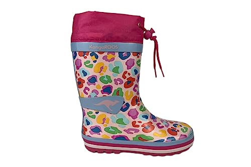 KangaROOS Damen K-Summerrain Gummistiefel, Daisy pink/Leo, 35 EU von KangaROOS