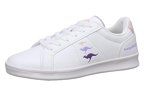 KangaROOS Damen K-Ten Kangu Sneaker, White/Frost pink, 37 EU von KangaROOS