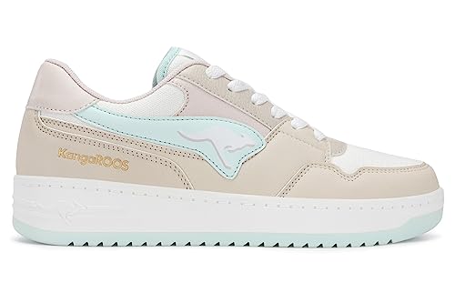 KangaROOS Damen K-Top Jane Sneaker, beige/Mint, 37 EU von KangaROOS