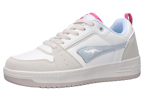 KangaROOS Damen K-Top Juna Sneaker, Beige/Blue Sky, 36 EU von KangaROOS