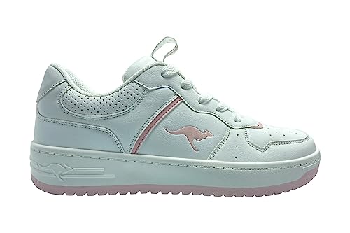 KangaROOS Damen K-Top Luci Sneaker, White/Frost pink, 37 EU von KangaROOS