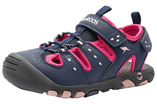 KangaROOS Mädchen K-trek Sandale, Pink Blau, 35 EU von KangaROOS