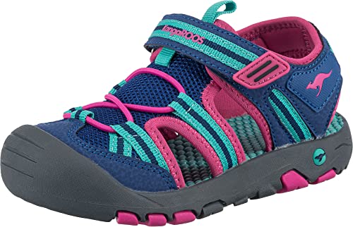 KangaROOS Damen K-Trek Trail Sandale, Midnight Blue/Fandango pink, 35 EU von KangaROOS