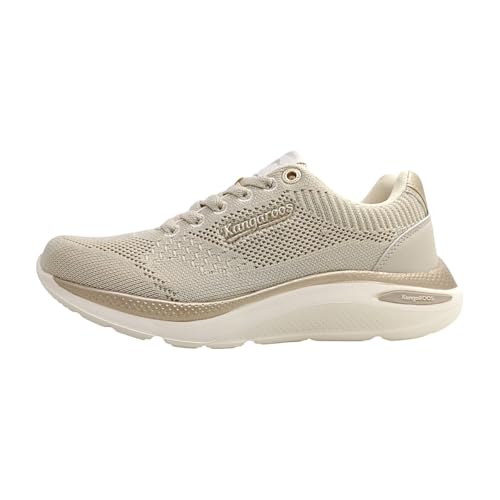 KangaROOS Damen K-WN Delight Sneaker, cool beige/Rich Gold, 42 EU von KangaROOS