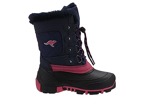 KangaROOS Damen Kanga-Bean Care Schneestiefel, dk Navy/Daisy pink, 36 EU von KangaROOS