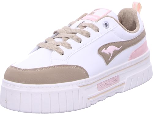 KangaROOS Damen KangaLift Apex Sneaker, White/beige, 42 EU KangaROOS Damen KangaLift Apex Sneaker, White/beige, 42 EU von KangaROOS