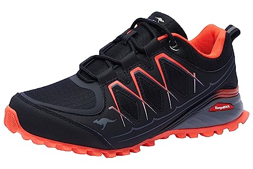 KangaROOS Herren K-Krail S Wanderschuh, Jet Black/Fiery red, 42 EU von KangaROOS