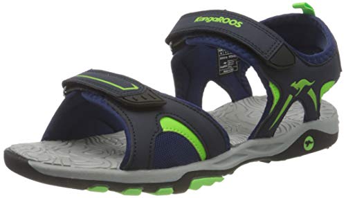 KangaROOS Herren K-Mont Sandale, dk navy/lime, 35 EU von KangaROOS