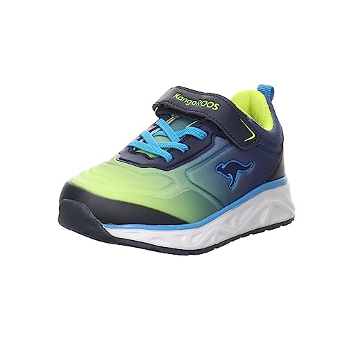 KangaROOS Herren K-OK Airos EV Sneaker, Navy/Lime, 35 EU von KangaROOS