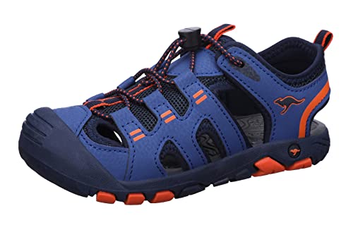 KangaROOS Herren K-Trek Jam Sandale, Navy/Flame, 37 EU von KangaROOS