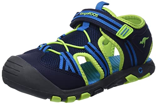 KangaROOS Herren K-Trek Trail Sandale, dk Navy/Lime, 35 EU von KangaROOS