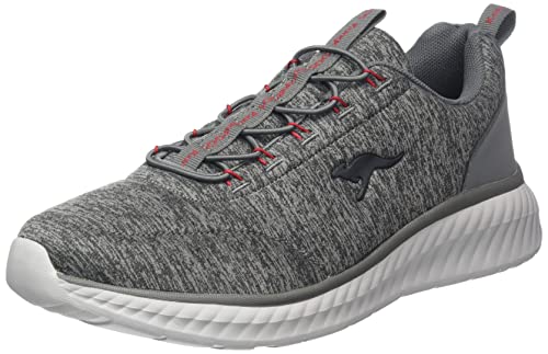 KangaROOS Herren KM-CRES Sneaker, Ultimate Grey/red, 43 EU von KangaROOS