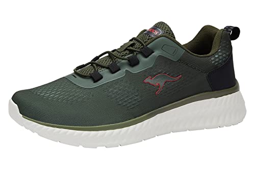 KangaROOS Herren KM-Ethan Sneaker, Olive/Fiery red, 41 EU von KangaROOS