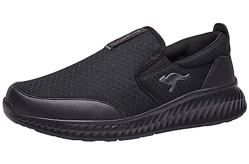 KangaROOS Herren KM-Trim Sneaker, Jet Black/Mono, 41 EU von KangaROOS