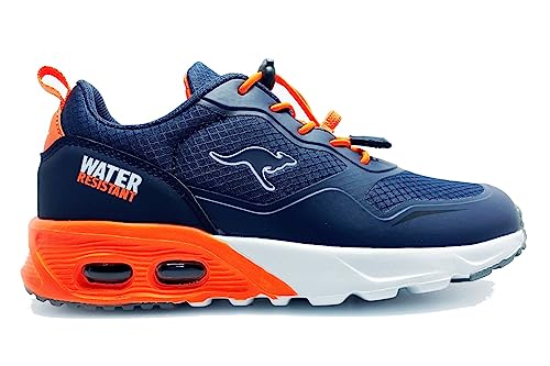 KangaROOS Herren KX-Raptor Low Sneaker, dk Navy/neon orange, 35 EU von KangaROOS