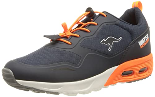 KangaROOS Herren KX-Raptor Low Sneaker, dk Navy/neon orange, 35 EU von KangaROOS