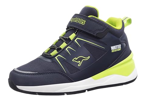 KangaROOS Herren Kd-Turn Mid Ev Sneaker, Dk Navy/Lime, 35 EU von KangaROOS