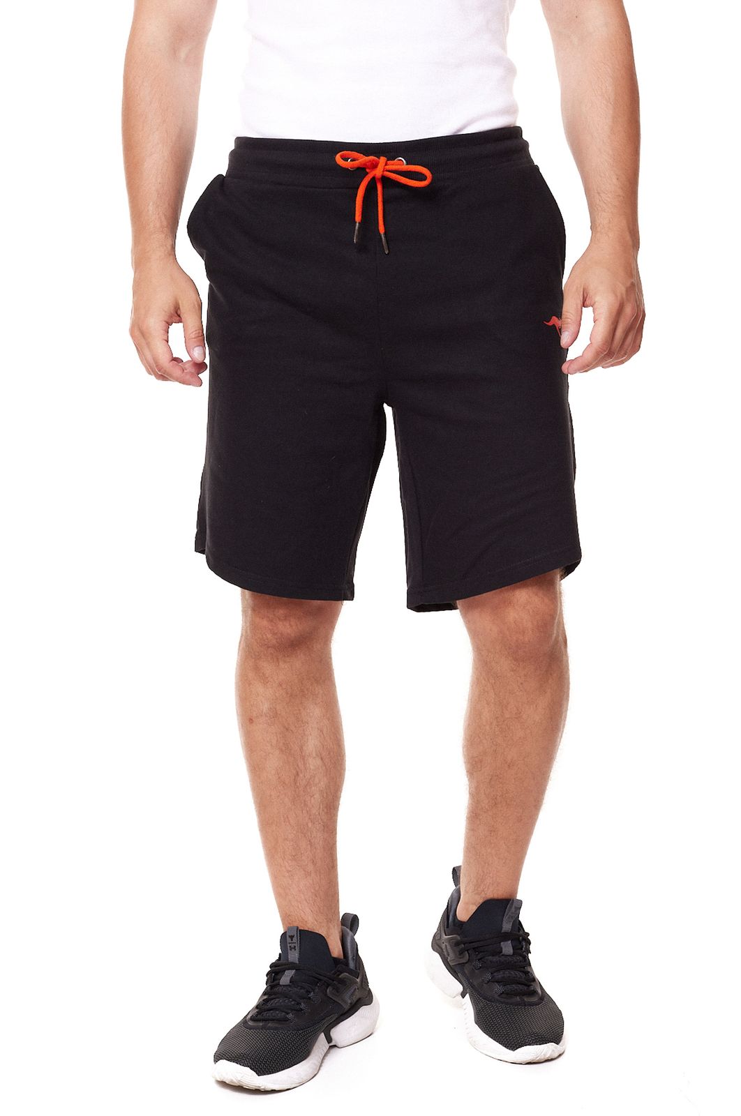 KangaROOS Herren Sweat-Shorts bequeme kurze Hose Schwarz/Orange von KangaROOS