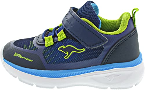 KangaROOS Jungen K-iq Swatch Ev Sneaker, Dk Navy Lime, 21 EU von KangaROOS