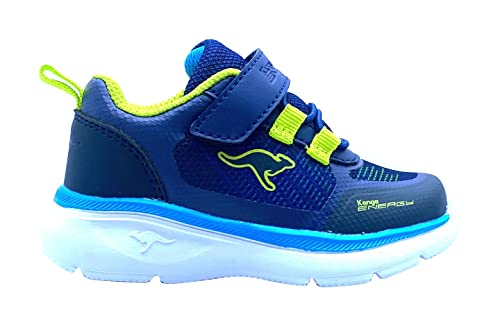 KangaROOS Jungen K-iq Swatch Ev Sneaker, Dk Navy Lime, 27 EU von KangaROOS