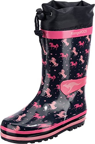KangaROOS Jungen K-rain Gummistiefel, Dk Navy Horse, 28 EU KangaROOS Jungen K-rain Gummistiefel, Dk Navy Horse, 28 EU von KangaROOS