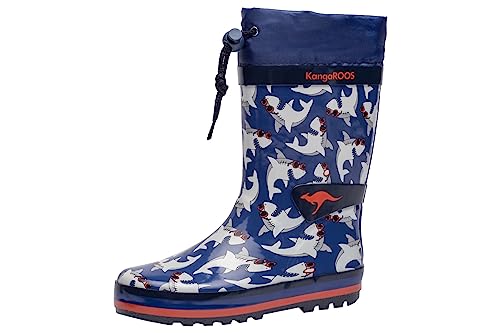 KangaROOS Jungen K-summerrain Gummistiefel, Dk Navy Sharks, 25 EU von KangaROOS