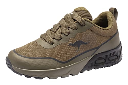 KangaROOS Jungen Kx-3500 Sneaker, Olive Jet Black 8010, 28 EU von KangaROOS