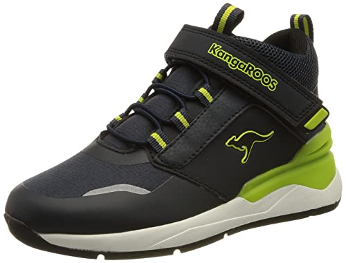 KangaROOS Jungen Kd-doos Ev Sneaker, Dk Navy Lime, 30 EU von KangaROOS