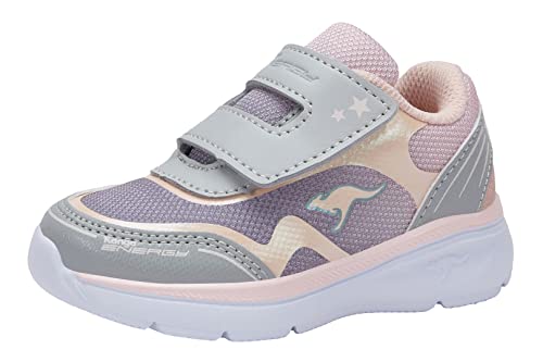 KangaROOS Jungen Mädchen K-IQ Stuke V Sneaker, Vapor Grey/Frost pink, 24 EU von KangaROOS